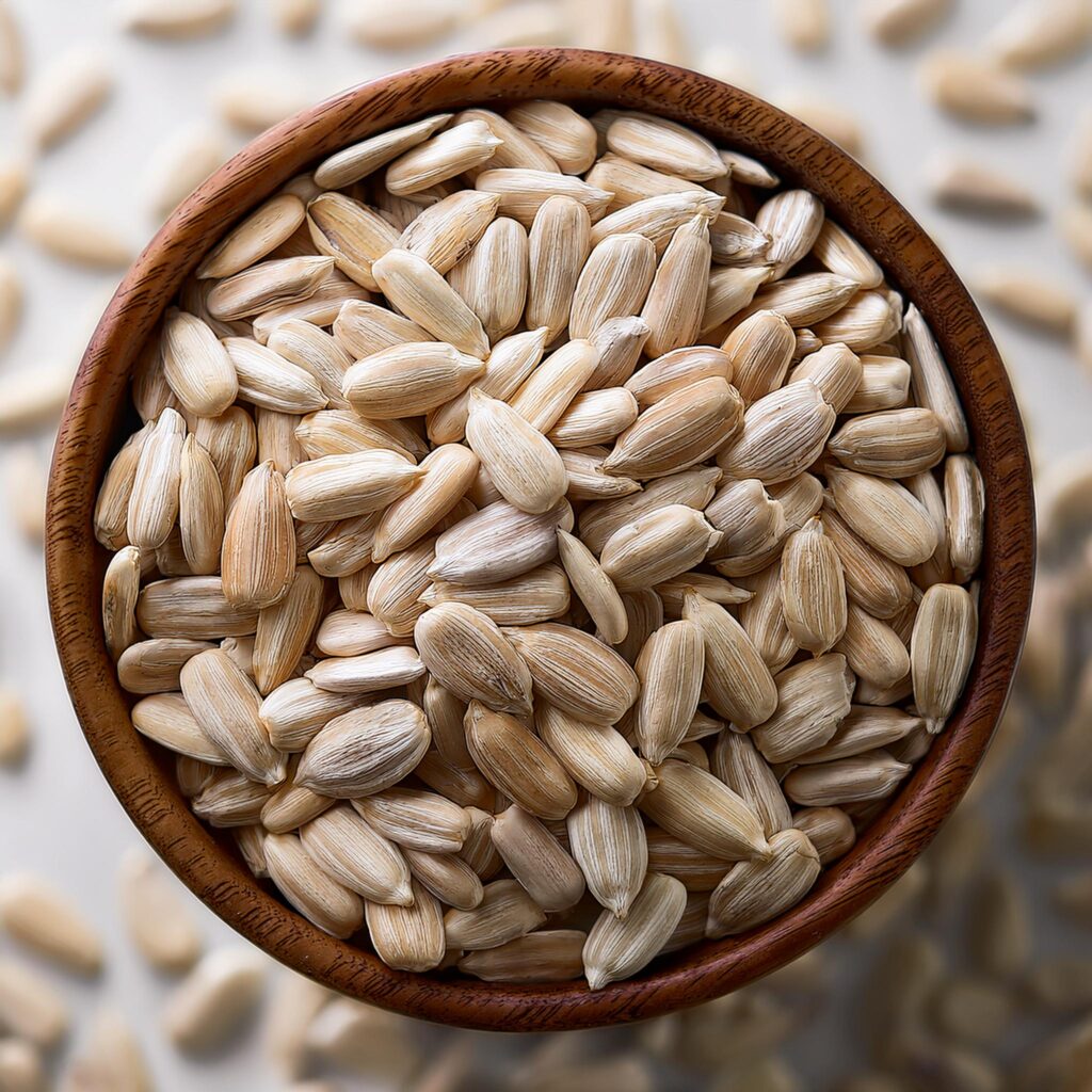 Sunflower seeds in a bowl